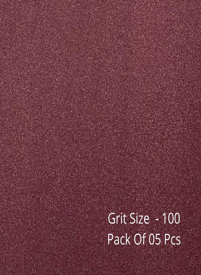 Color Zebra Sand Paper/Emery Paper Grit - 100, Pack of 05 Sheets of Aluminum Oxide for Dry Sanding of Wood and Metal - Image 2